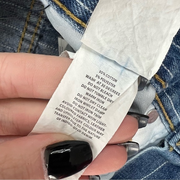 NWT Nasty Gal High Waist Pinstripe Mom Jeans - Picture 9 of 9